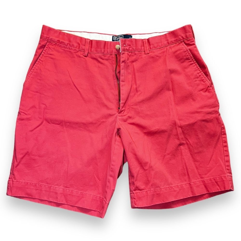 Polo Ralph Lauren Men’s Prospect Chino Shorts  Coral Size 36  Flat Front Cotton